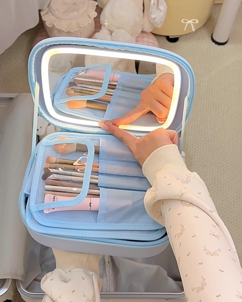 Trousse de maquillage  LED et miroir intégrés